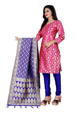 Pink resham woven jacquard salwar 2