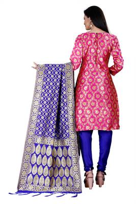 Pink resham woven jacquard salwar 3
