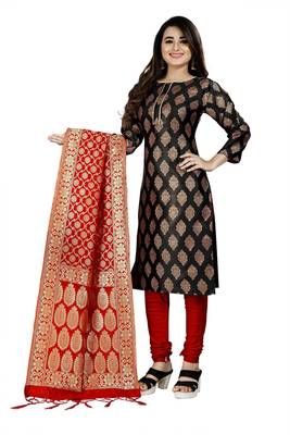 Black resham woven jacquard salwar 1