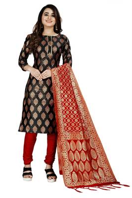 Black resham woven jacquard salwar 2