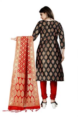 Black resham woven jacquard salwar 3