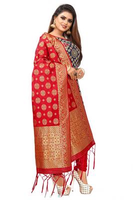 Navy-blue resham woven jacquard salwar 3