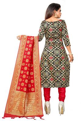 Black resham woven jacquard salwar 2