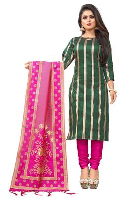 Green resham woven jacquard salwar 1