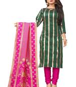 Green resham woven jacquard salwar