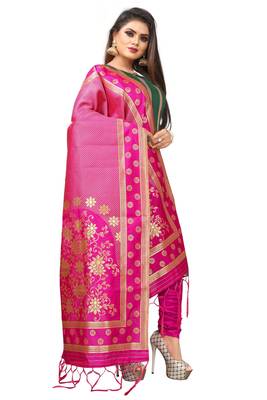 Green resham woven jacquard salwar 2