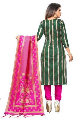 Green resham woven jacquard salwar 3