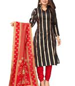 Black resham woven jacquard salwar