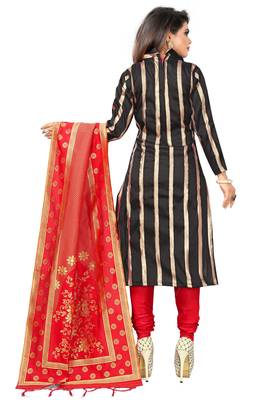 Black resham woven jacquard salwar 3