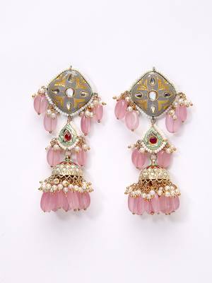 Grey pearl jhumkas 2