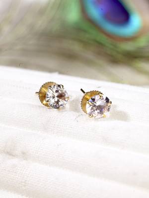White zircon   studs 1