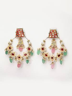 Red pearl earrings 2