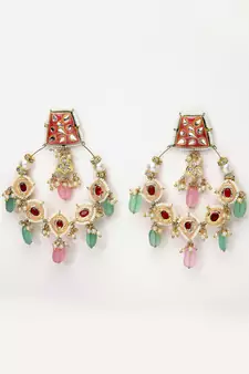 Red pearl earrings