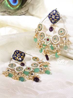 Blue pearl earrings 1