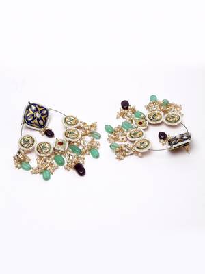Blue pearl earrings 3