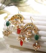 Green pearl earrings