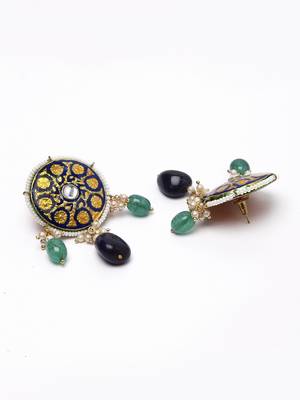 Blue pearl earrings 3