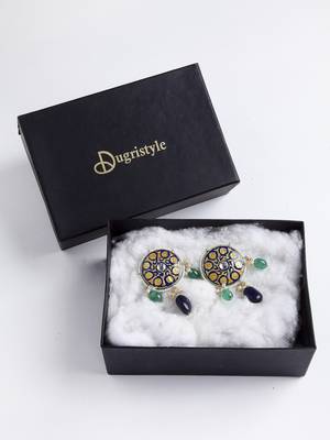 Blue pearl earrings 4