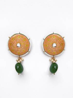 Pink pearl earrings 2