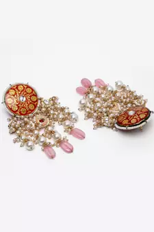 Red pearl earrings