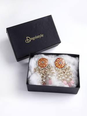Red pearl earrings 4