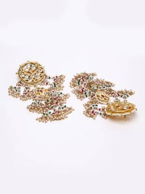 Gold pearl earrings 3