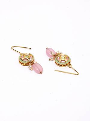 Pink pearl earrings 3