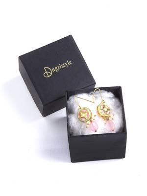 Pink pearl earrings 4