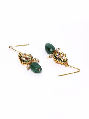 Green pearl earrings 3