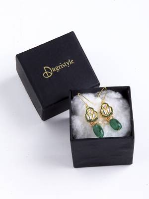 Green pearl earrings 4