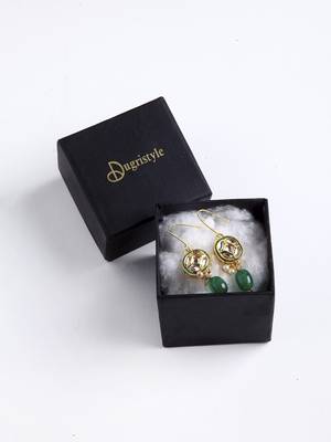 Green pearl earrings 4