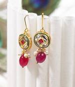 Red pearl earrings