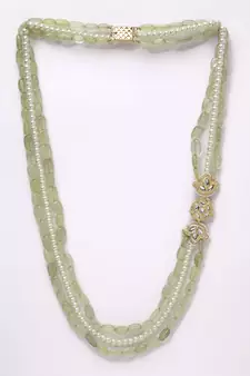 Green pearl necklaces