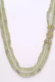 Green pearl necklaces