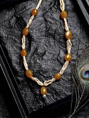 Yellow pearl necklaces 1