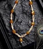 Yellow pearl necklaces