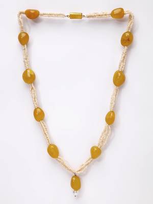 Yellow pearl necklaces 2