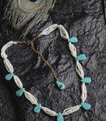 Blue pearl necklaces