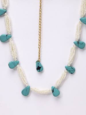 Blue pearl necklaces 3