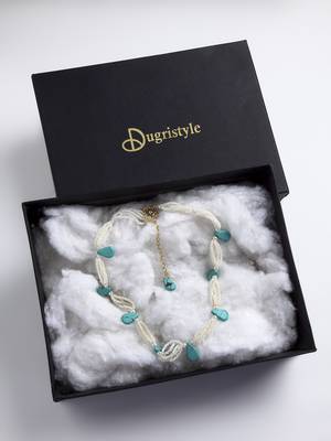 Blue pearl necklaces 4