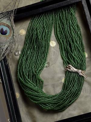 Green crystal necklaces 1
