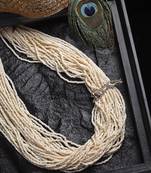 White pearl necklaces