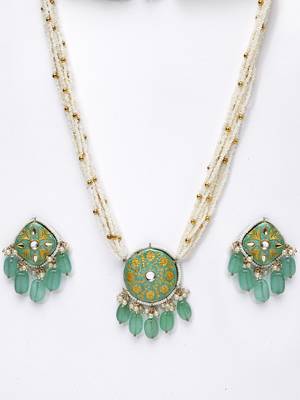 Green pearl necklace-sets 4