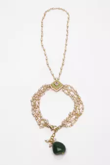 Green pearl haath-phool-hath-panja