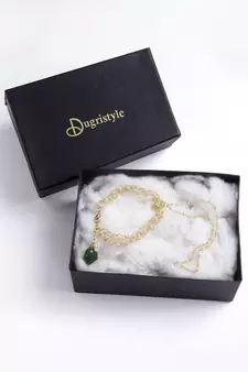 Green pearl haath-phool-hath-panja