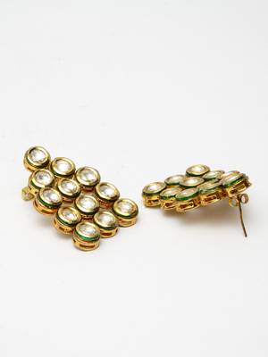 Gold tsavorite earrings 3