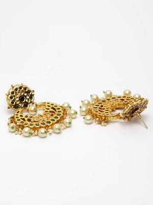Green pearl earrings 4