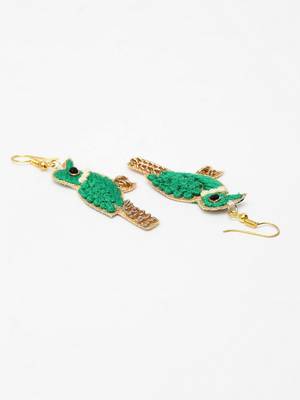 Green pearl earrings 2