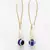 Blue pearl earrings
