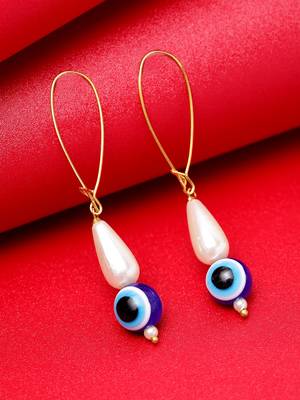 Blue pearl earrings 3